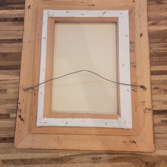 Family on Beach Oil on canvas by K Scheffer Signed. Framed Original - Picture 7 of 12